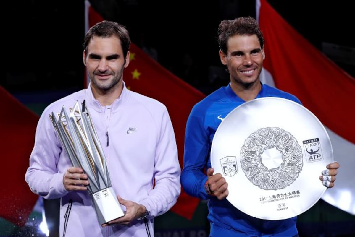 Roger Federer y Rafael Nadal dominaron el tenis en 2017. AP Andy Wong