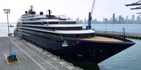Uno de los cruceros más lujosos del mundo duerme este martes en Cartagena