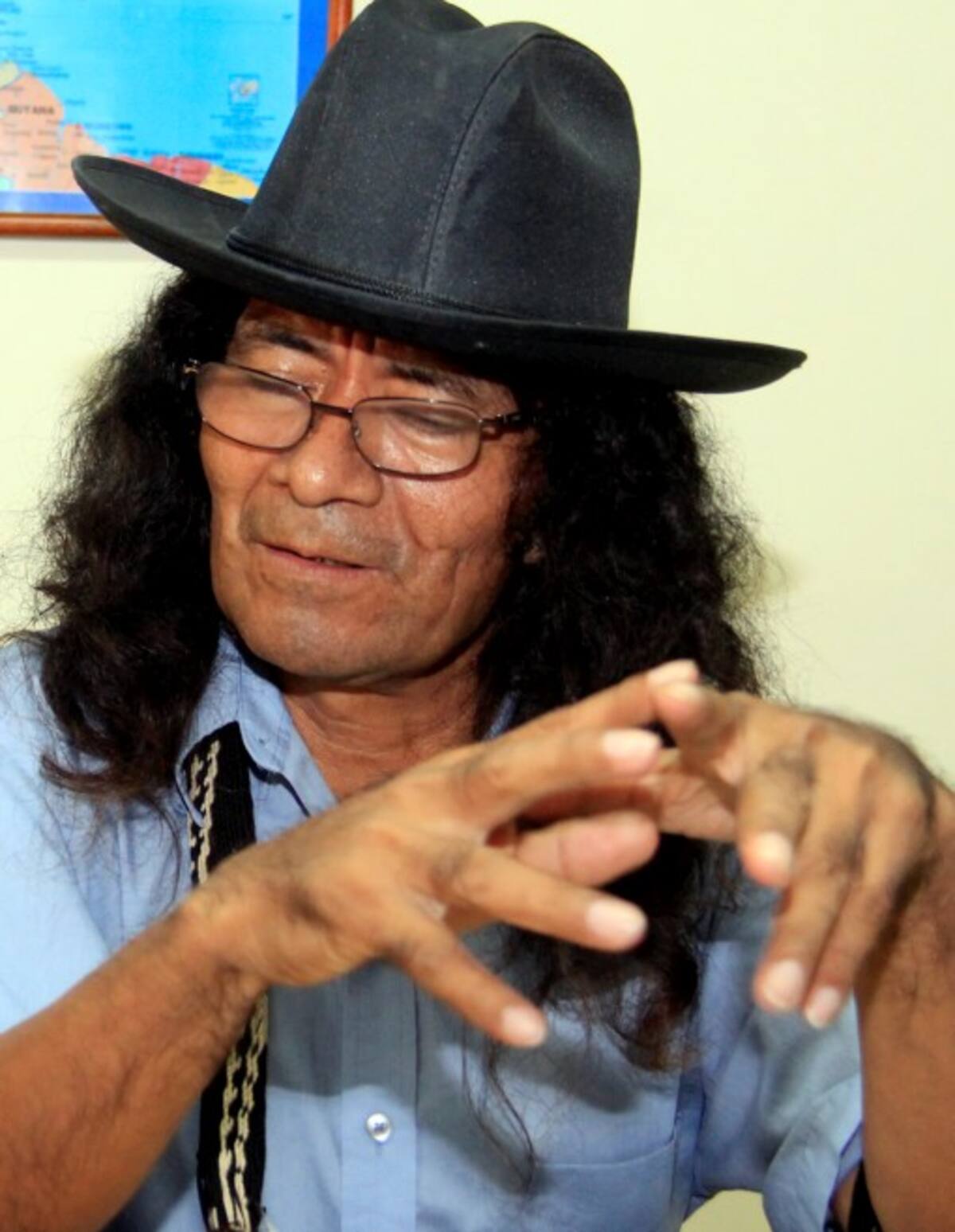 Cayetano Torres, líder arhuaco, coordinador del I Coloquio de Diálogos Interculturales. ZENIA VALDELAMAR/EL UNIVERSAL