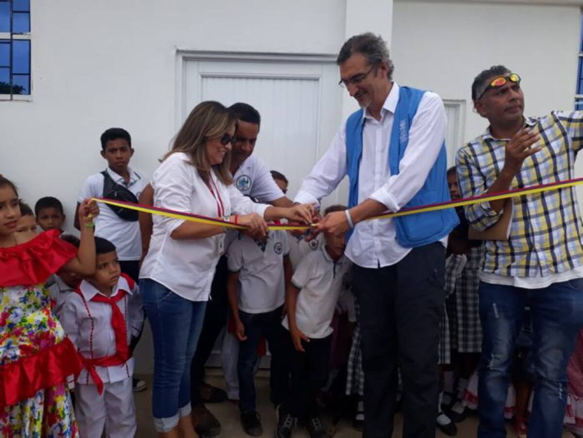 Las aulas fueron entregadas gracias a la alianza entre la Unidad de Víctimas, la cooperación internacional del PNUD, el Banco Mundial y la Embajada de Suecia. Lila Leyva