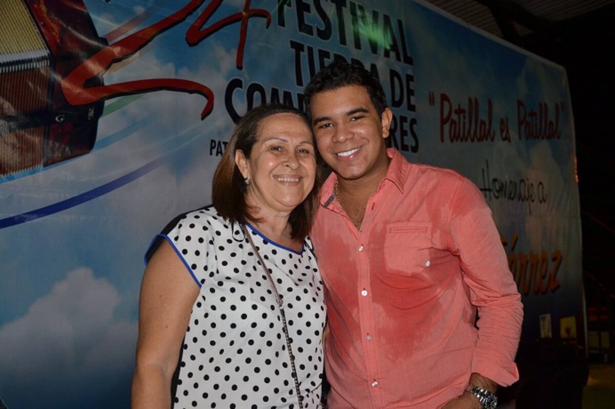 Andrés Ariza Villazón y Palmina Daza, presidenta del 24 Festival Tierra de Compositores, en Patillal (Cesar).