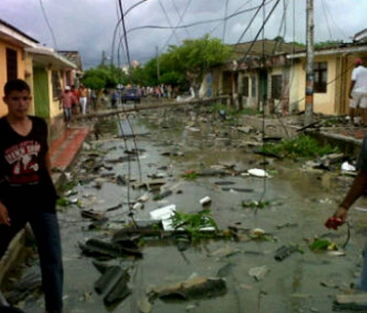 Miles de damnificados tras vendaval en Sabanalarga, Alántico. Cortesía