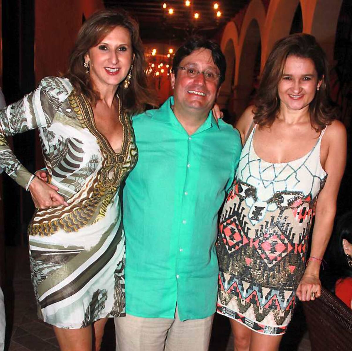 María Inés de Botero, Francisco Santos y Juanita de Toro.