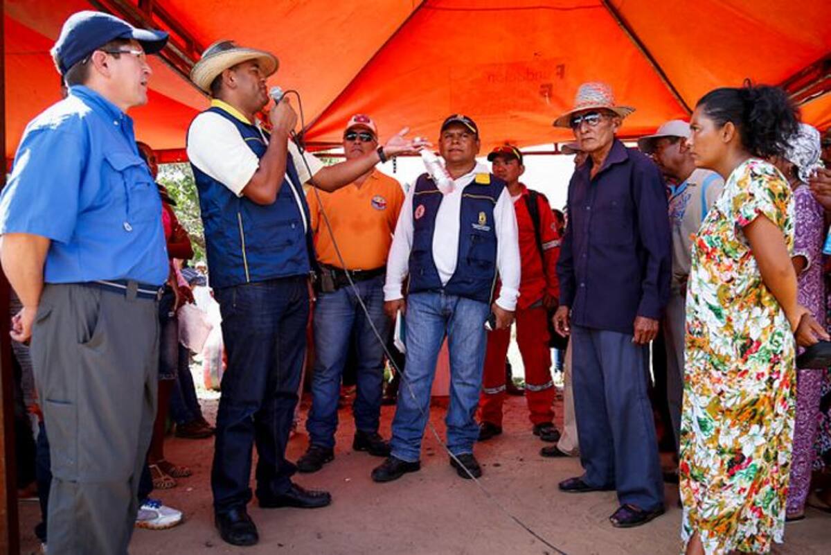 La Unidad Nacional para la Gestión del Riesgo de Desastres entregó ayudas humanitarias. COLPRENSA