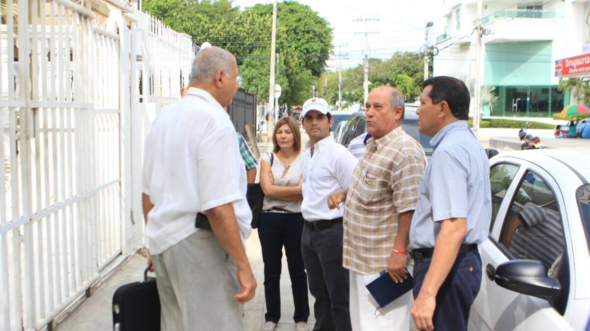 El Secretario de Infraestructura visitó las obras en compañía de Julio Romero. CORTESÍA
