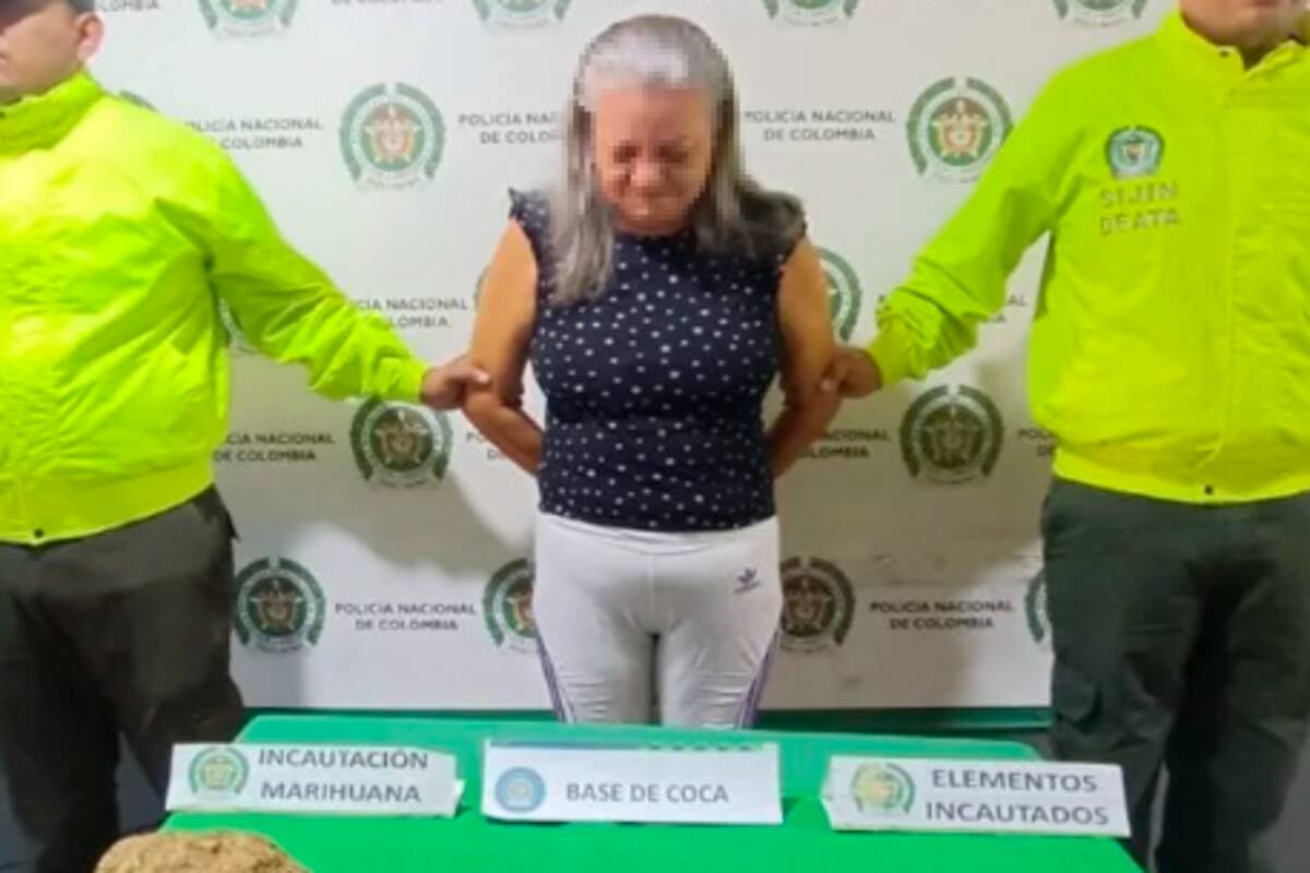 Capturan a mujer, de 59 años, con 421 gramos de marihuana