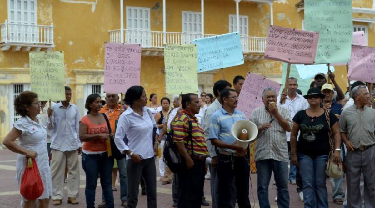 Protesta de habitantes del barrio Jorge Eliécer Gaitán. CORTESÍA