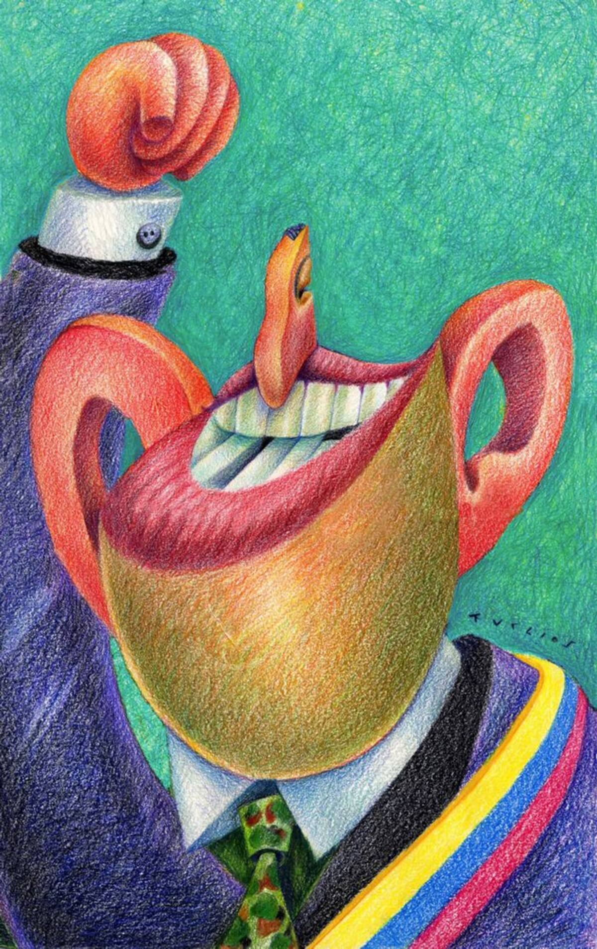 Hugo Chávez, visto por Omar Figueroa Turcios.