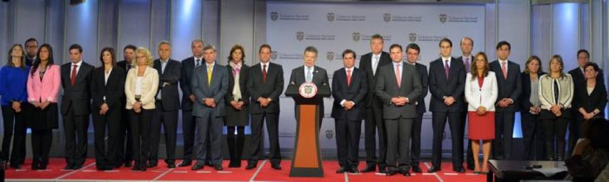 El presidente Juan Manuel Santos presentó su nuevo gabinete ministerial.