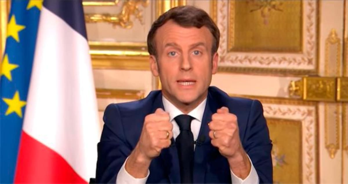Emmanuel Macron, presidente de Francia. AP France Televisions