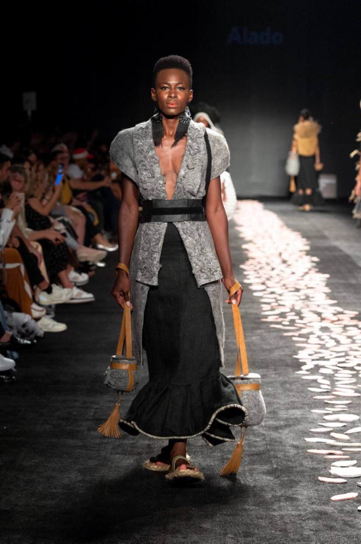 Yoselin durante su primera aparición en Colombiamoda 2018, en la pasarela de Alado. CORTESÍA INEXMODA.