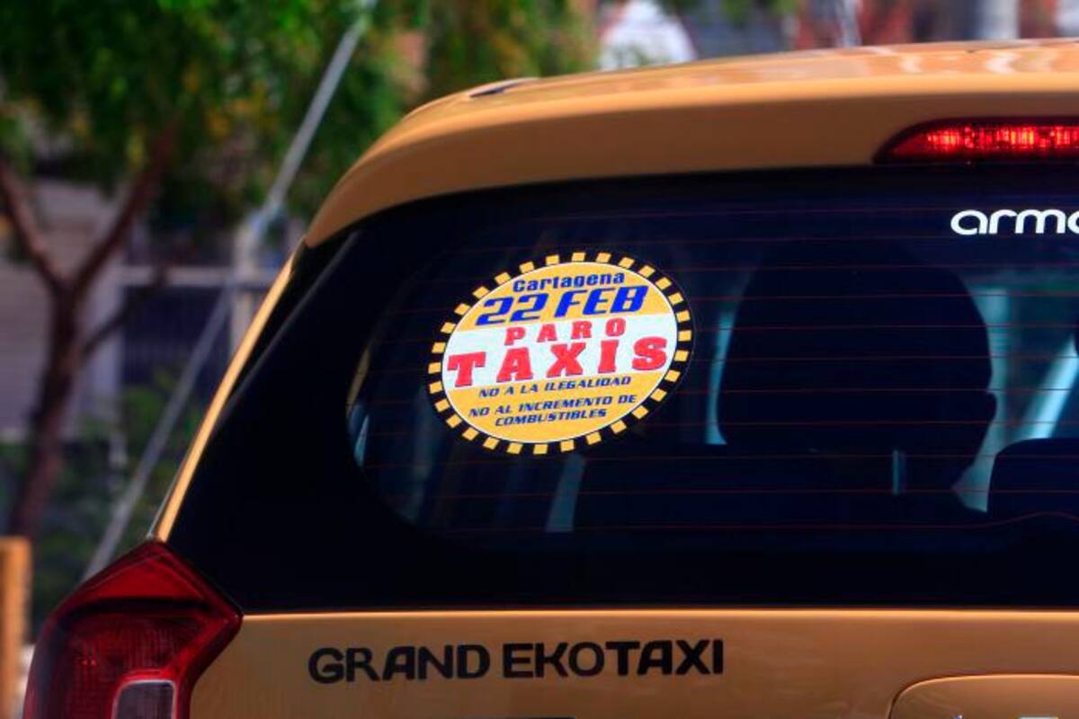 Paro nacional: las vías que se tomarán los taxistas en Cartagena