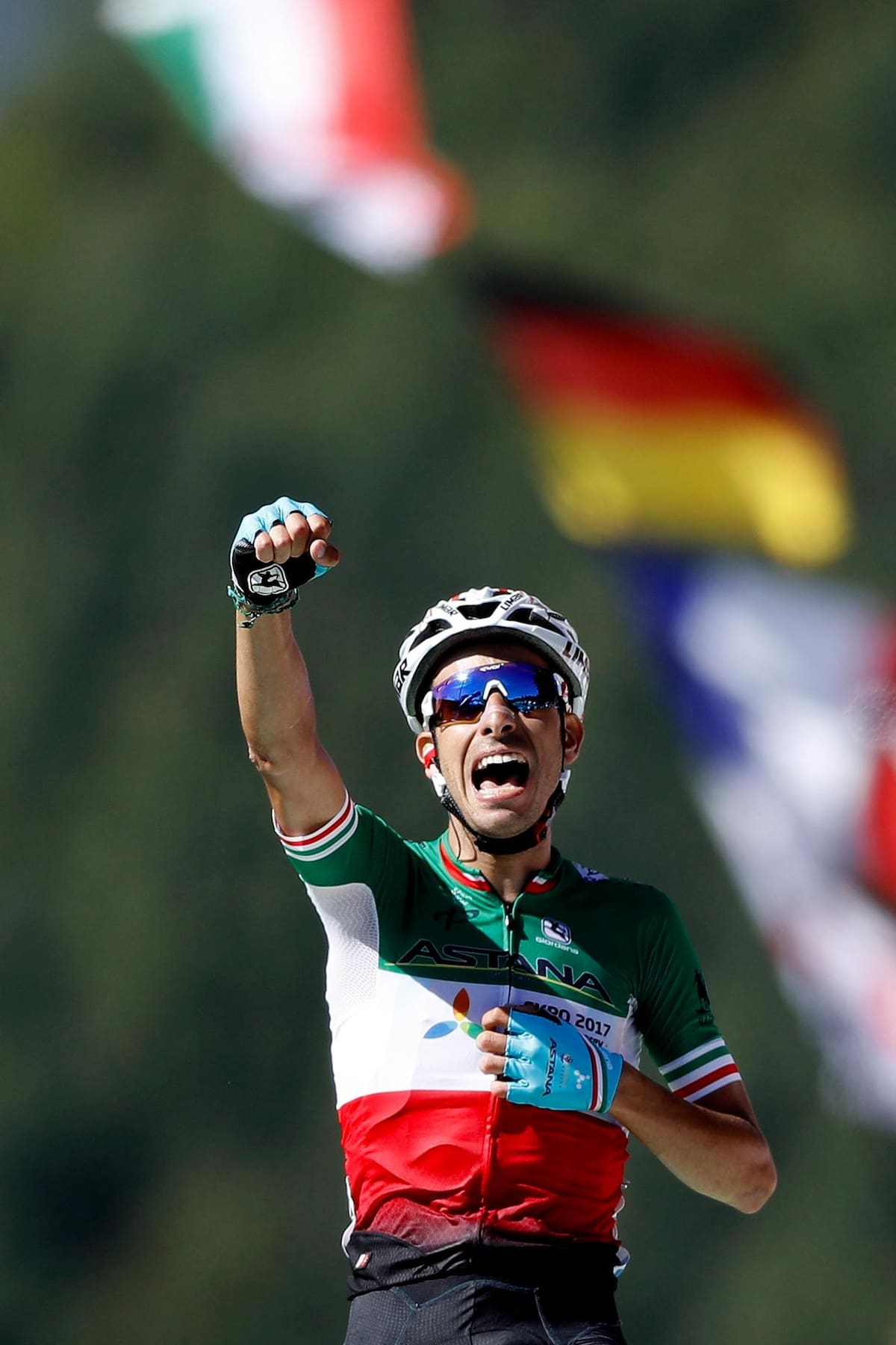 Fabio Aru, italiano del equipo UAE Team Emirates. //efe