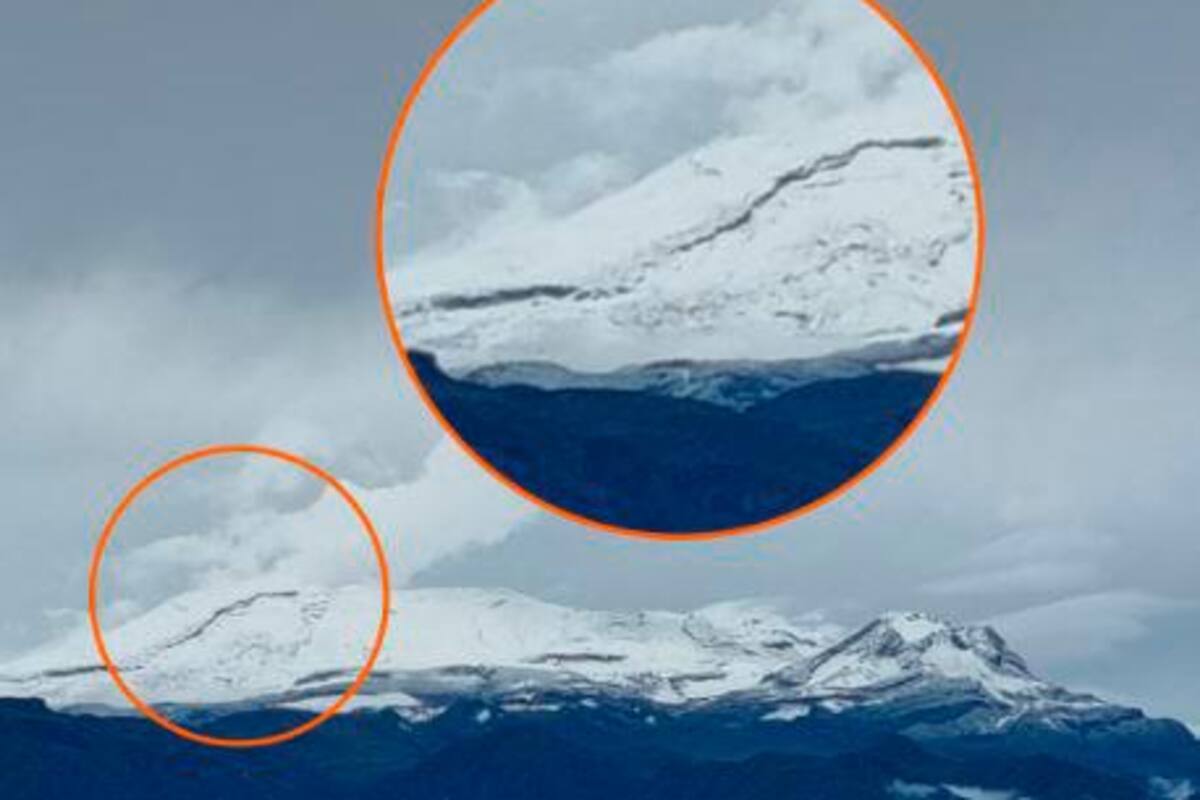 ¿Grieta en el Nevado del Ruiz? Aclaran imagen viral del volcán
