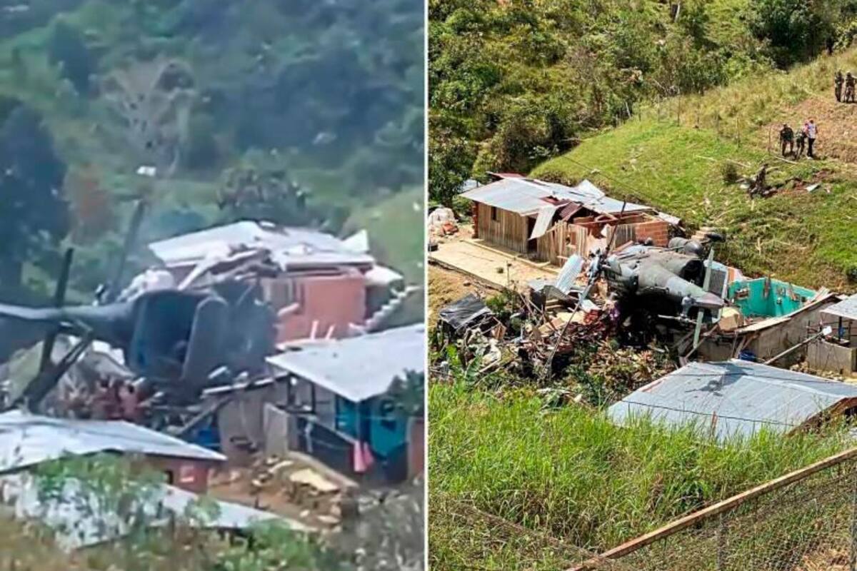 Atención: helicóptero del Ejército cayó sobre una casa y habría heridos