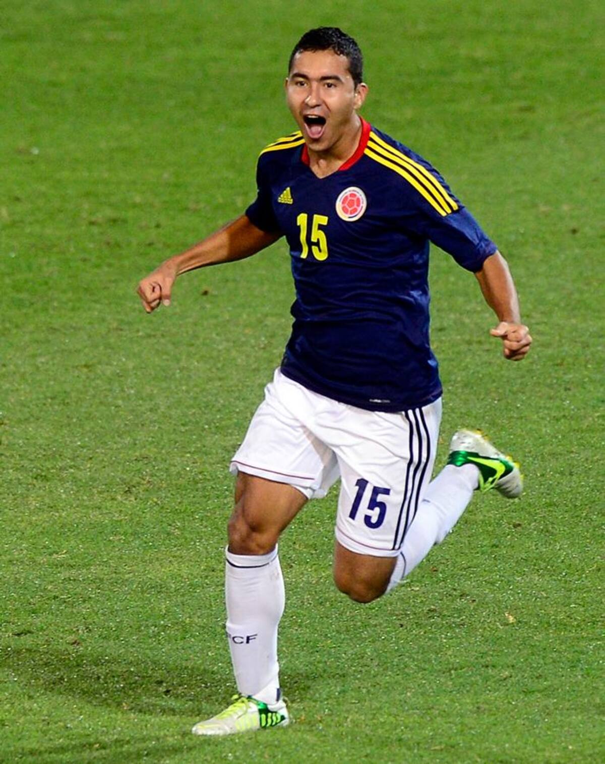 Nieto celebrando el primer gol de Colombia AFP DANIEL GARCIA