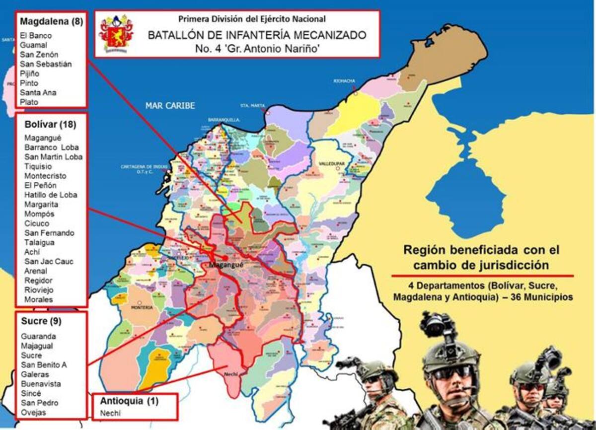 La jurisdicción del Batallón Nariño que está en Malambo (Atlántico) Cortesía