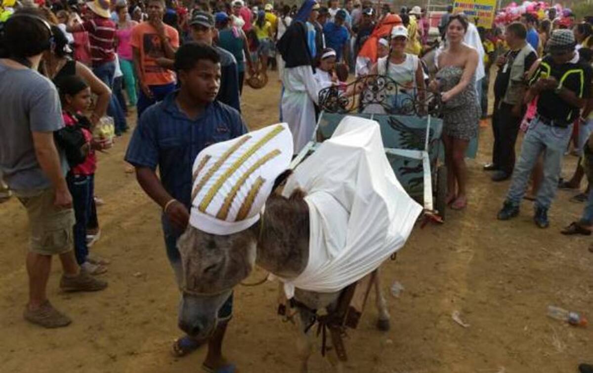 El Burro Móvil del Papa Francisco fue otro de los participantes en el Festival Nacional del Burro. Foto: Nidia Serrano