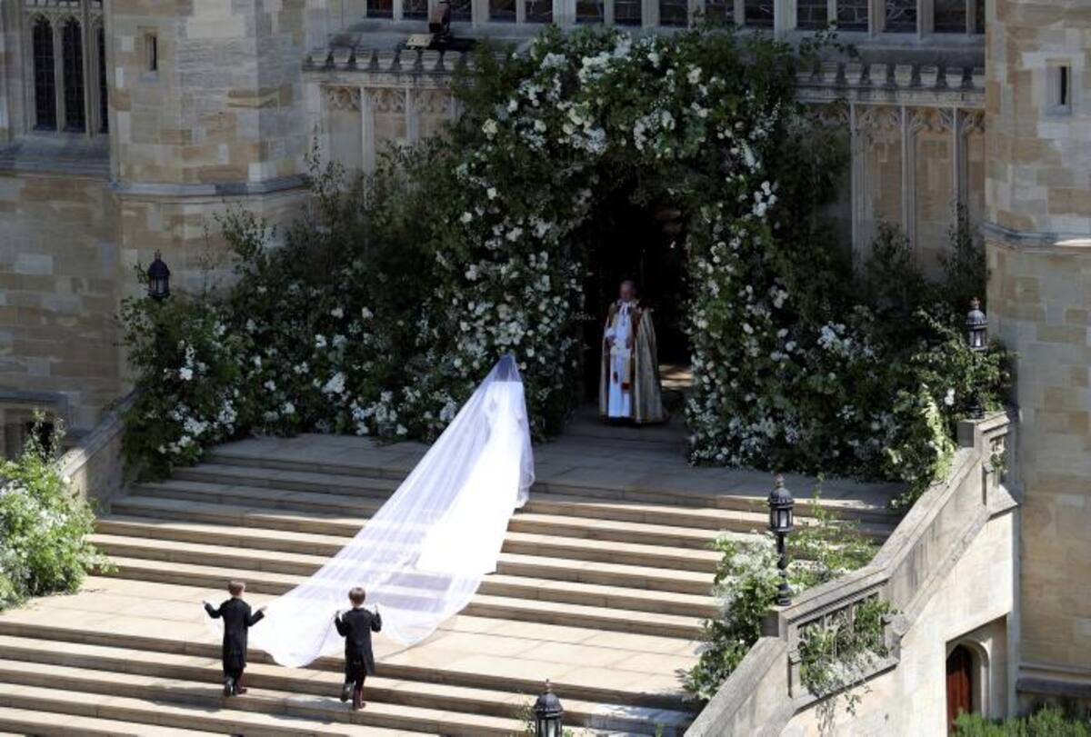 Momentos de la boda del príncipe Enrique y Meghan Markle. AP