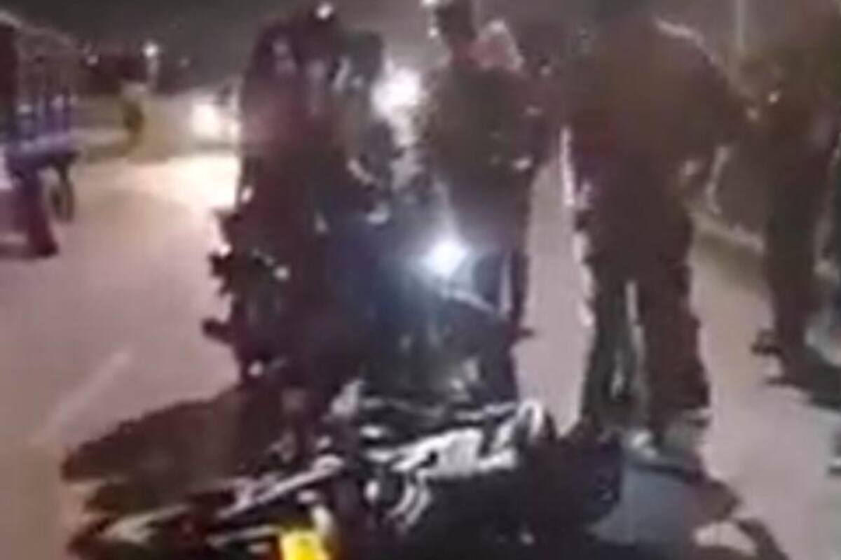 El Pozón: fuerte choque entre dos motos deja tres personas heridas