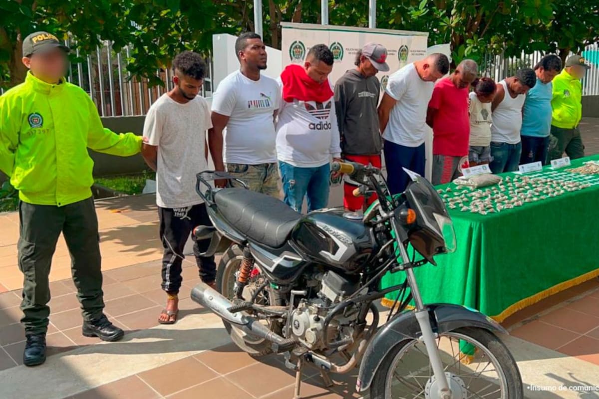 A prisión van 9 hombres que vendían drogas cerca a colegios de Turbaco
