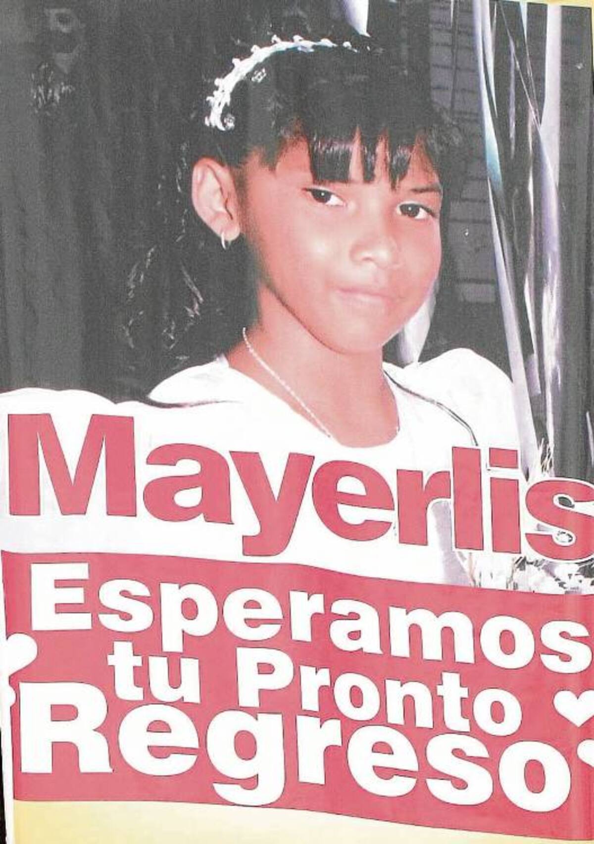 Mayerlis María Blanco Español, niña desaparecida.
