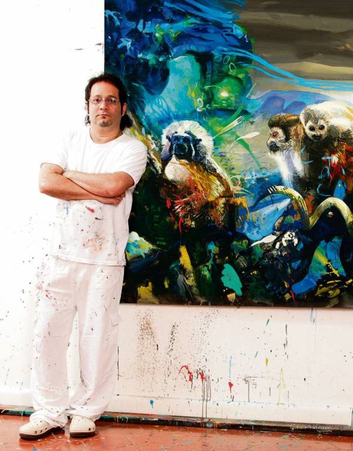 Aunque el pintor ya está radicado en Estados Unidos, el taller de Cartagena sigue vigente para anidar sus obras y desatar su inspiración. Pedraza Producciones