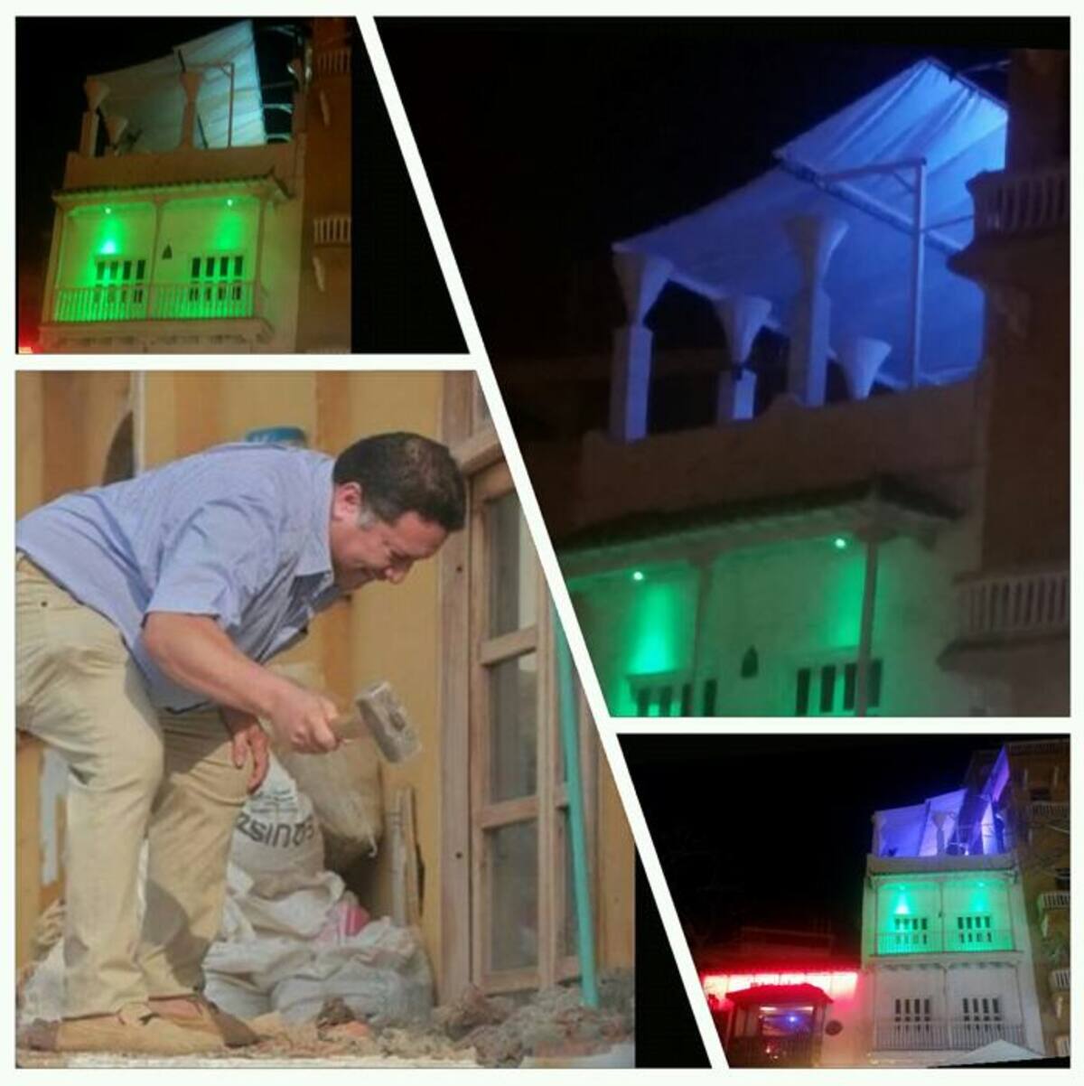 El 6 de abril de este 2016, todos los medios de comunicación en Cartagena difundieron la noticia del alcalde mayor, Manuel Vicente Duque, dando el primer monazo a una construcción que se levantaba en la azotea de un edificio situado en inmediaciones de la Plaza de los Coches. Hoy funciona allí una discoteca. El Universal