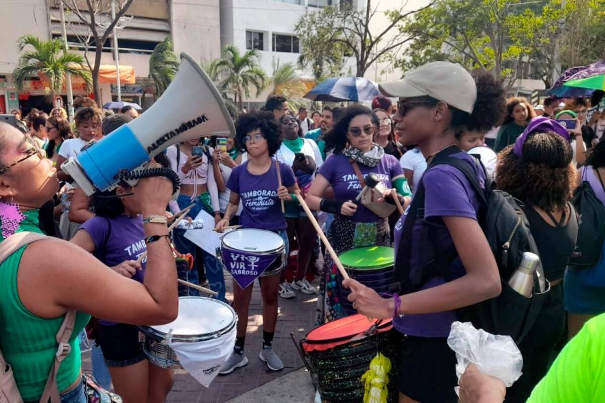 En vivo: Así va la marcha en conmemoración del Día de la Mujer en Cartagena
