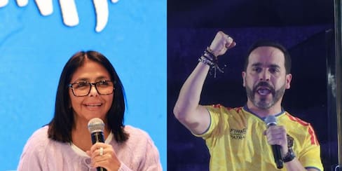 Delcy Rodríguez felicita a Abelardo por su victoria en las elecciones de Colombia