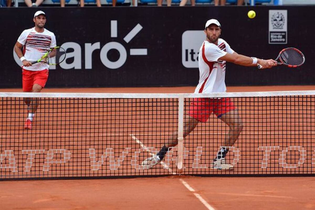 La pareja de los tenistas colombianos Juan Sebastián Cabal y Robert Farah, del Equipo Colsanitas. COLPRENSA.
