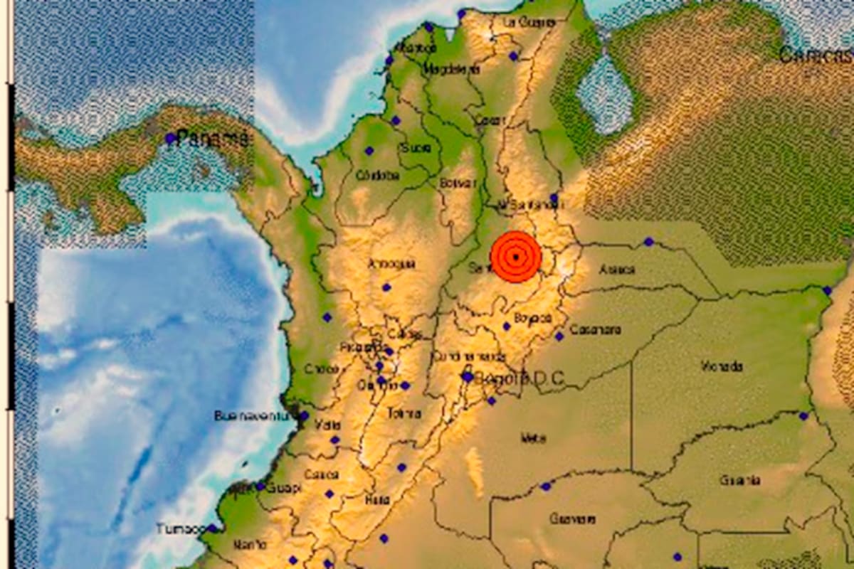 Otra vez tembló en Colombia, según informó el Servicio Geológico