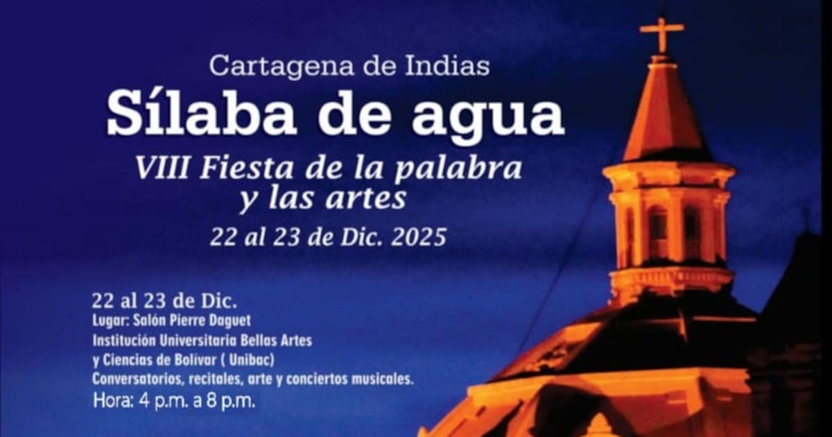Cartagena Sílaba de Agua 2025: estos son los invitados y la programación