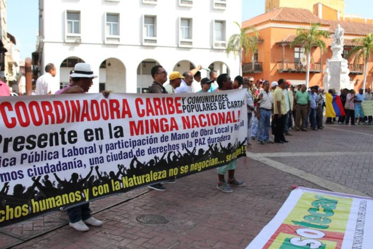 La Coordinadora del Caribe es una organización social sin animo de lucro integrada por las asociaciones de trabajadores, sindicatos, juntas comunales y organizaciones sociales. ARCHIVO