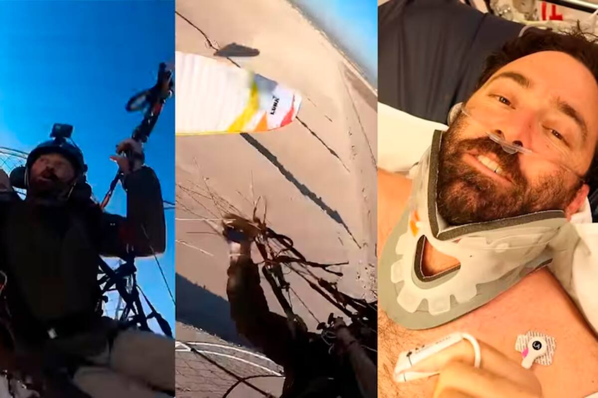 Video: famoso youtuber sufre aparatoso accidente en un parapente