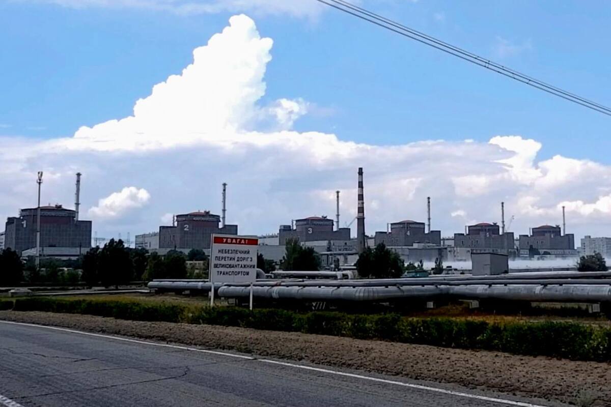 La central nuclear de Zaporiyia, Ucrania, en medio del huracán