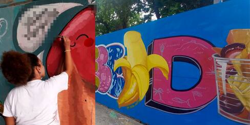 “No se parece, es un pene”, habla la artista tras el polémico mural en el Centro