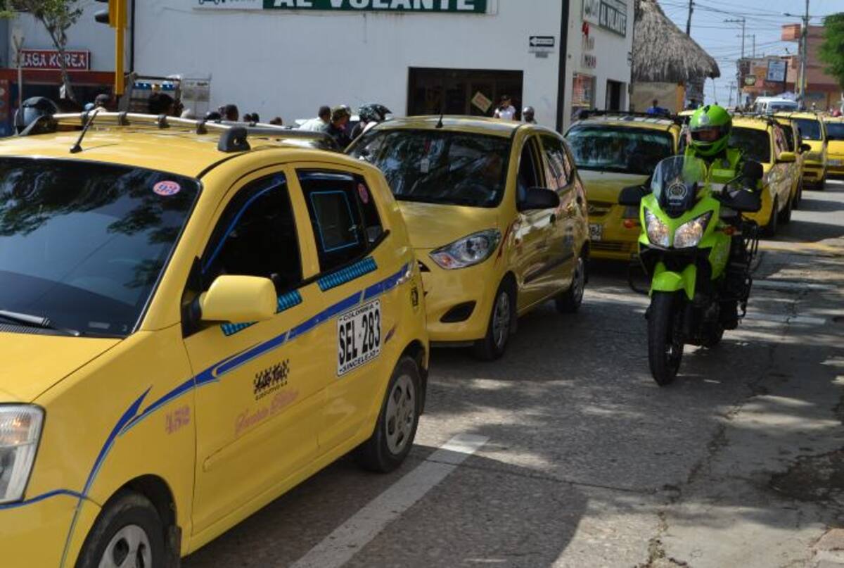 Aunque en Sincelejo aún no existen vehículos del sistema Uber, los taxistas locales están dispuestos a apoyar el paro nacional para expresar su repudio. Archivo