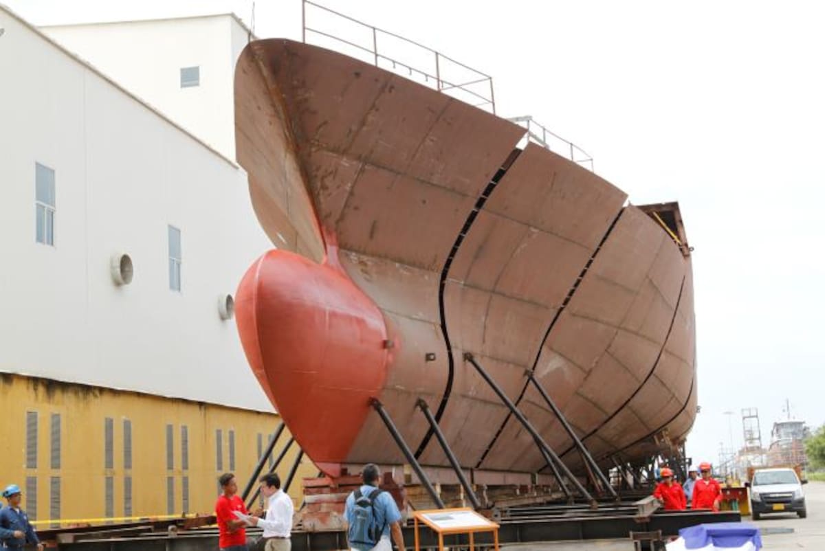Otro de los retos de Cotecmar para los próximos años es la construcción de un Empujador Fluvial, embarcación versátil para el transporte de carga en los ríos del país. Archivo