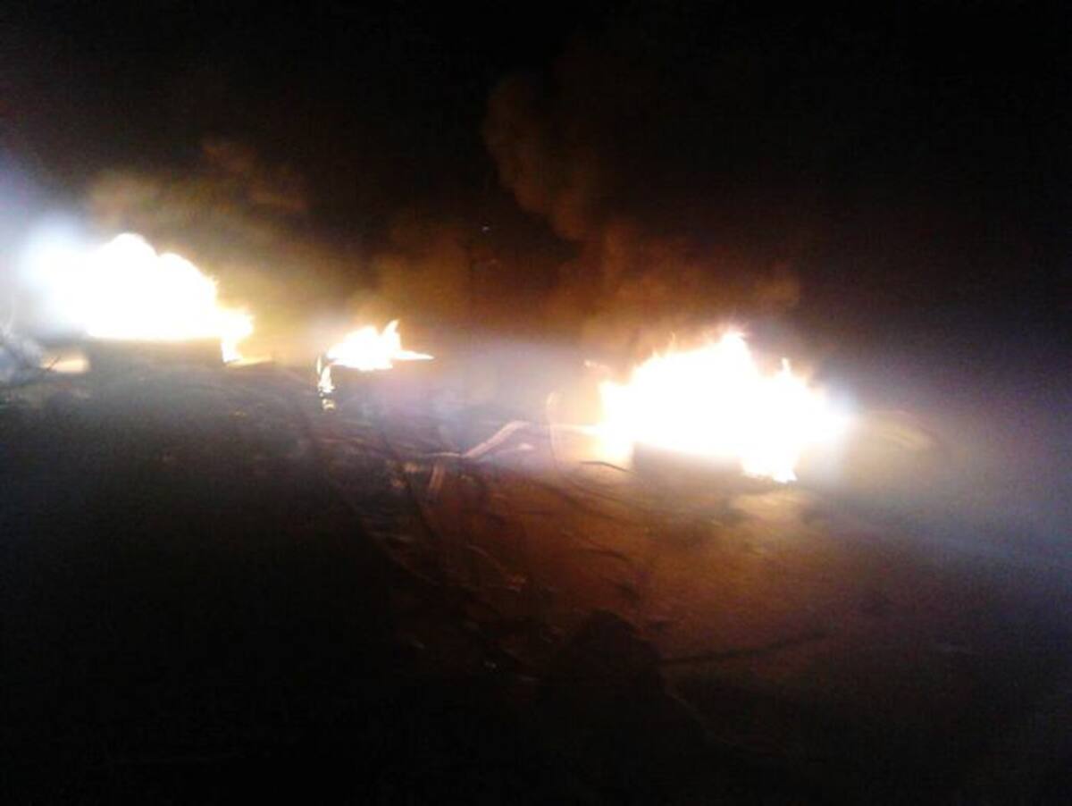 Cerca de dos horas completa el bloqueo por parte de los habitantes del municipio de Arjona. Reportero Ciudadano