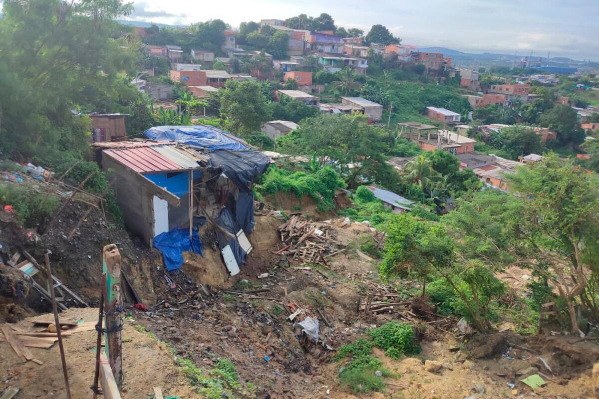 Once viviendas desaparecidas dejó deslizamiento por lluvias en Cartagena