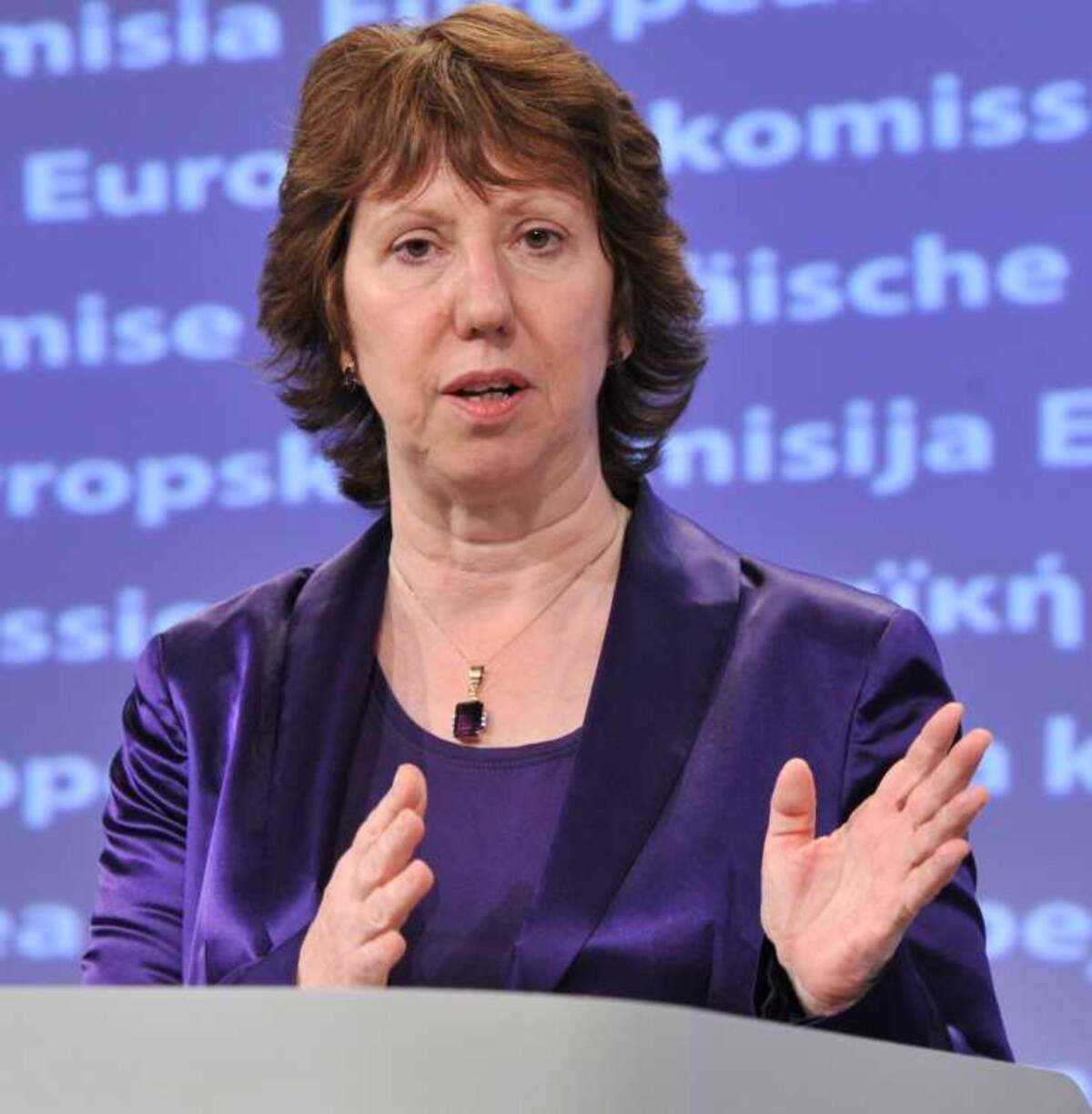 Catherine Ashton, jefa de la diplomacia europea. AFP GEORGES GOBET