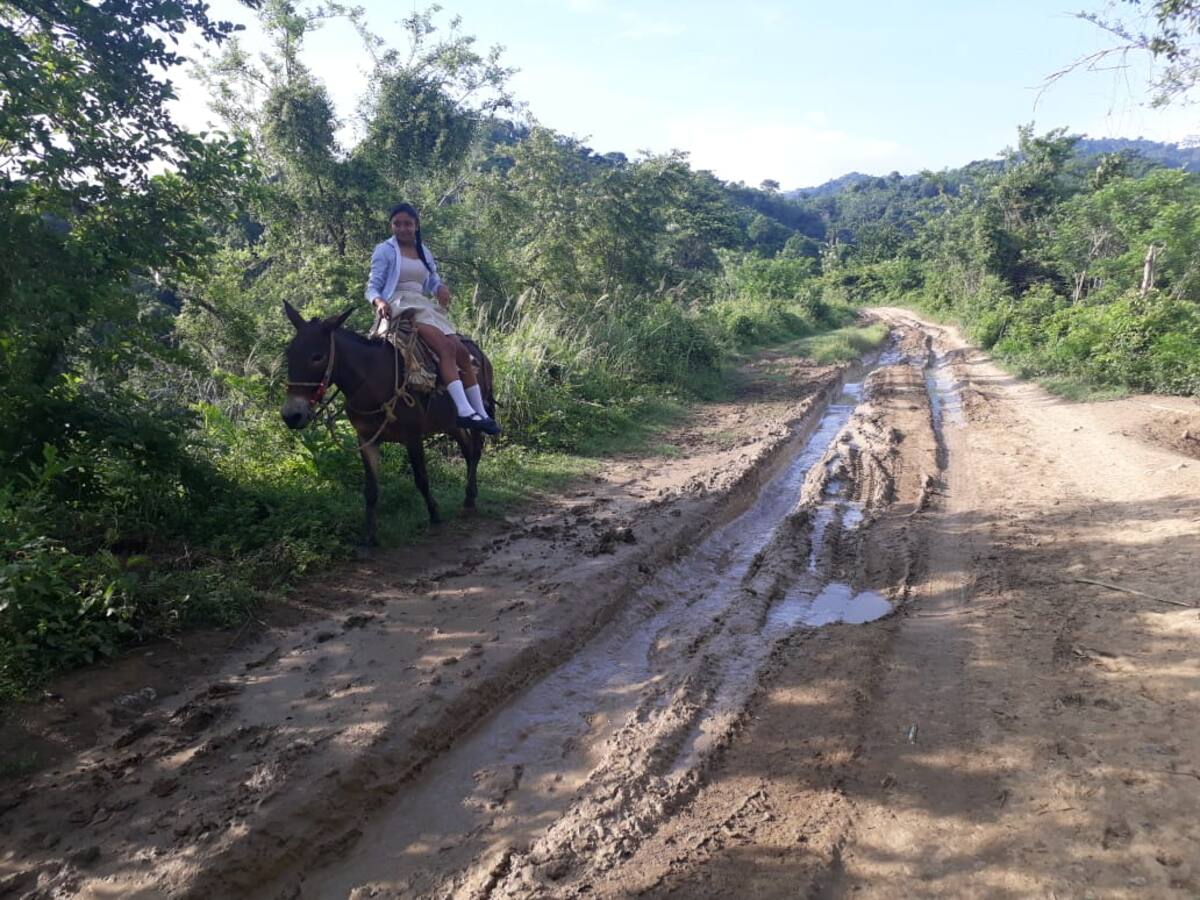 Estudiantes de los corregimientos cercanos deben atravesar hasta 12 kilómetros para recibir las clases. Lila Leyva Villarreal