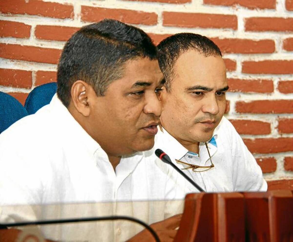 Rafael Meza presidente del Concejo y Boris Anaya concejal de Partido Liberal. Archivo