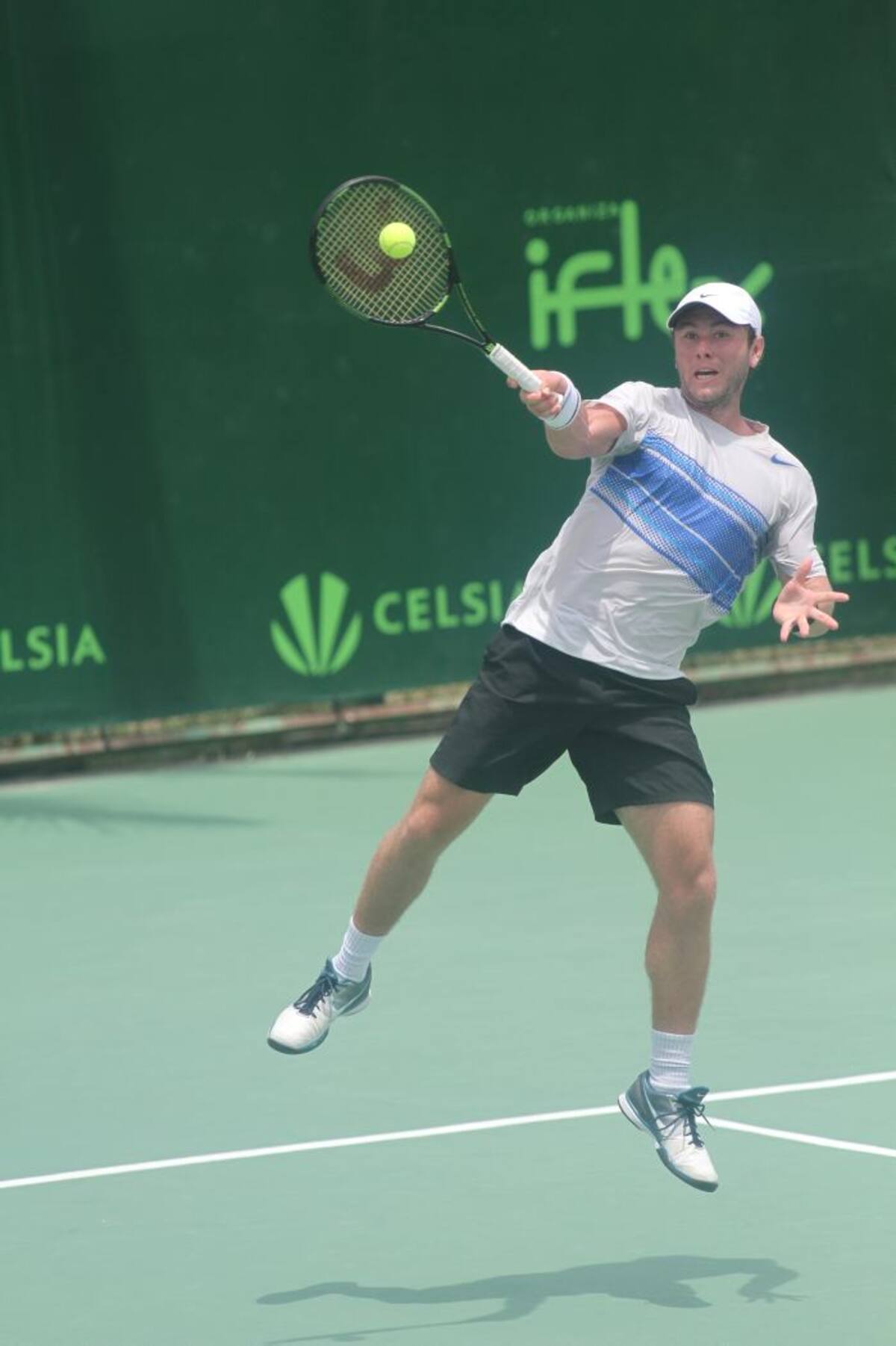 Juan Sebastián Gómez, tenista colombiano que se instaló en los cuartos de final. ÓSCAR DÍAZ ACOSTA-EL UNIVERSAL
