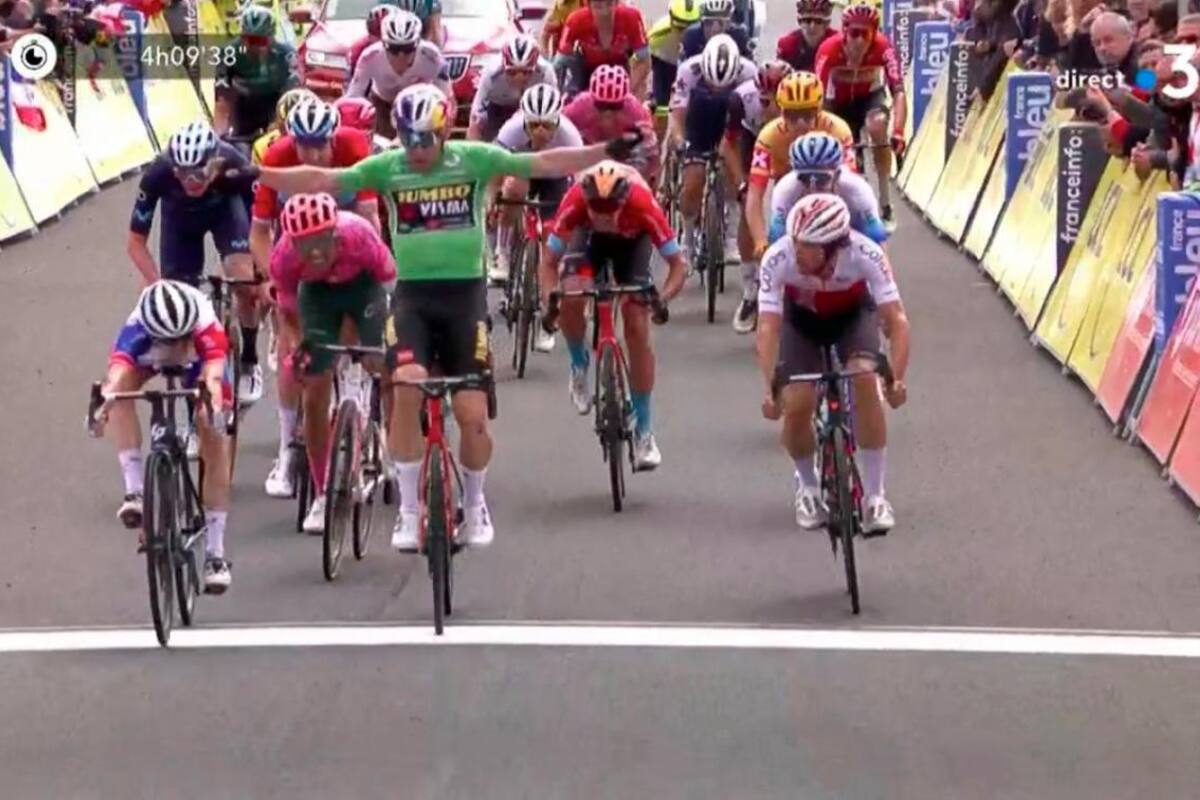 Wout Van Aert se creía ganador de la 3ª etapa del Dauphiné