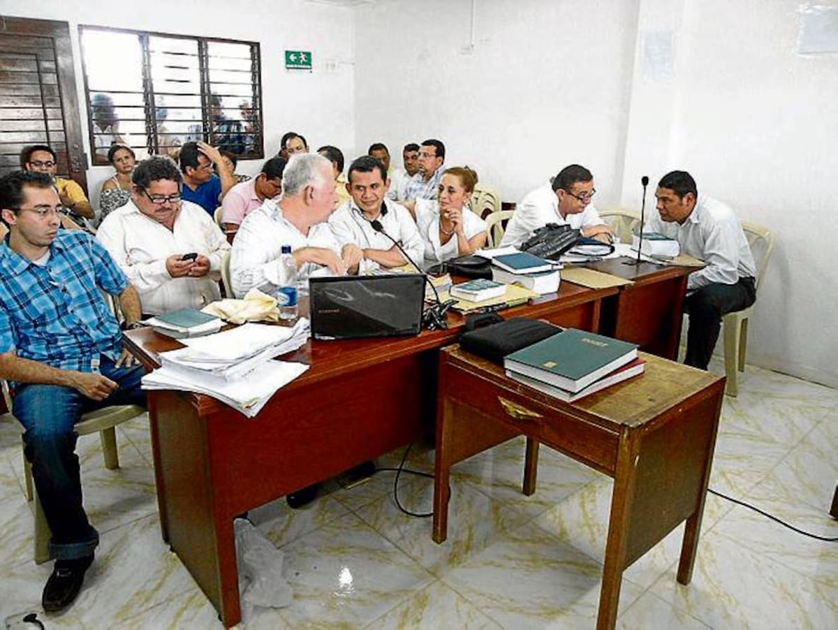 Aspecto de una de las audiencias, el 30 de diciembre Vásquez había quedado en libertad cuando el Juez de Control de Garantías de El Carmen de Bolívar Chamorro, revocó la medida de aseguramiento. LILA LEYVA VILLARREAL CORRESPONSAL EL UNIVERSAL