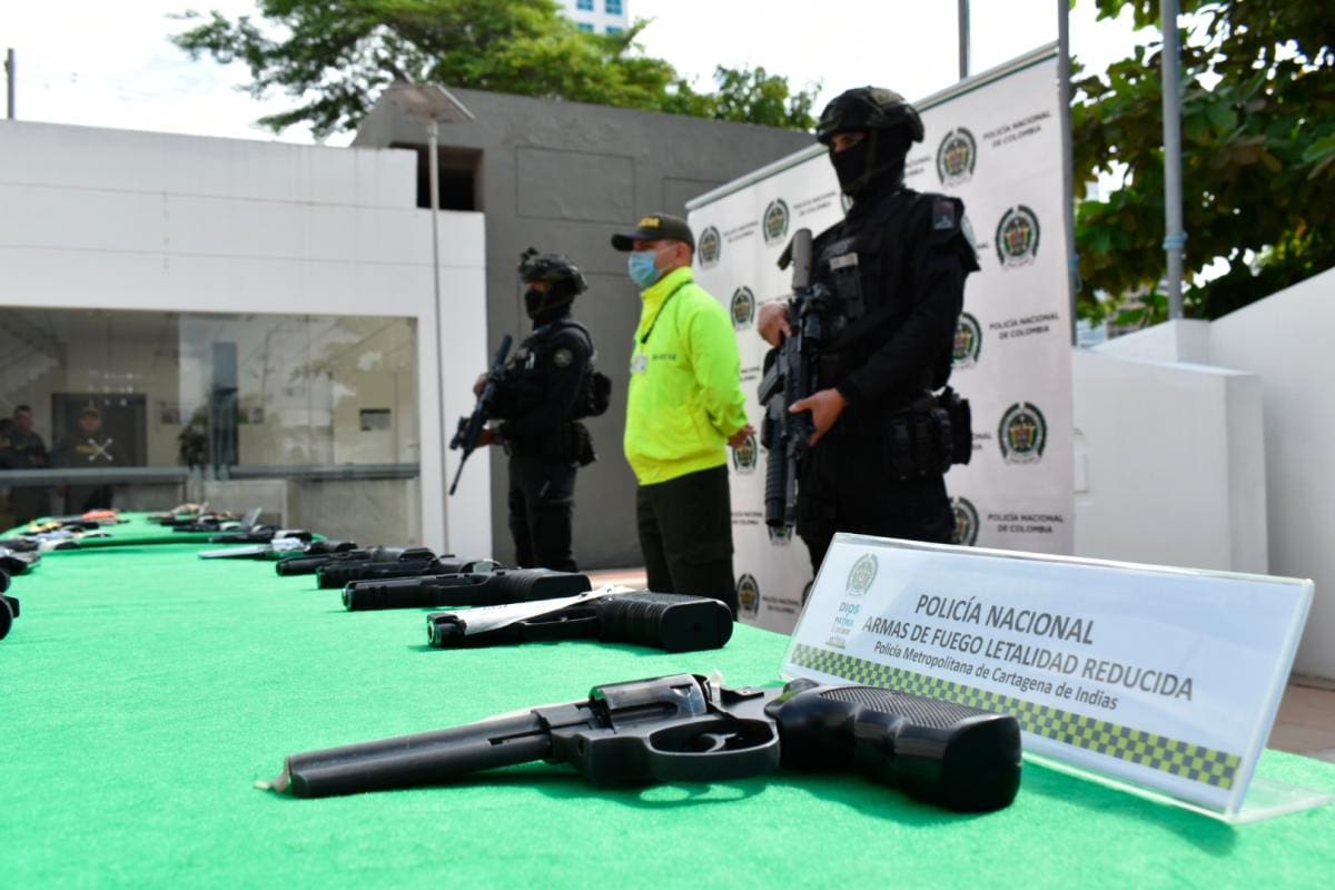 Ofensiva de la Policía en Cartagena: más de 500 armas de fuego incautadas