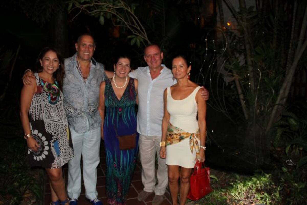 Magally Sánchez, Alfredo De La Fe, Martha Lucía Constain, el expositor Ramiro Cuello y Martha Sánchez. ZENIA VALDELAMAR