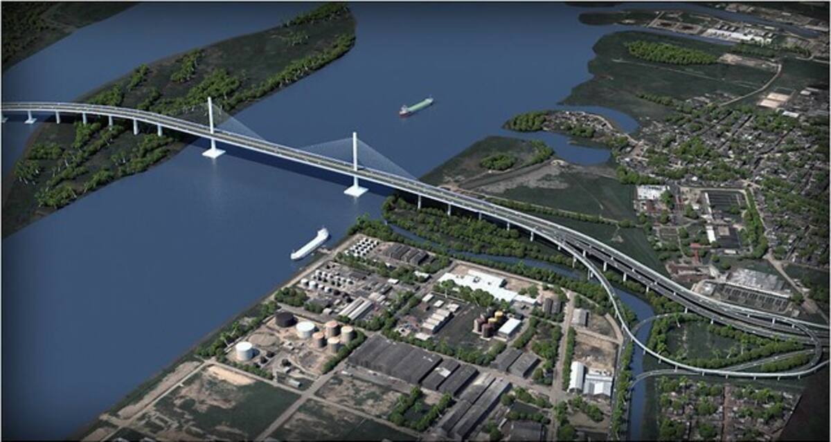 Diseño del nuevo puente que se realizará sobre el río Magdalena, en inmediaciones de la estructura del Laureano Gómez. COLPRENSA